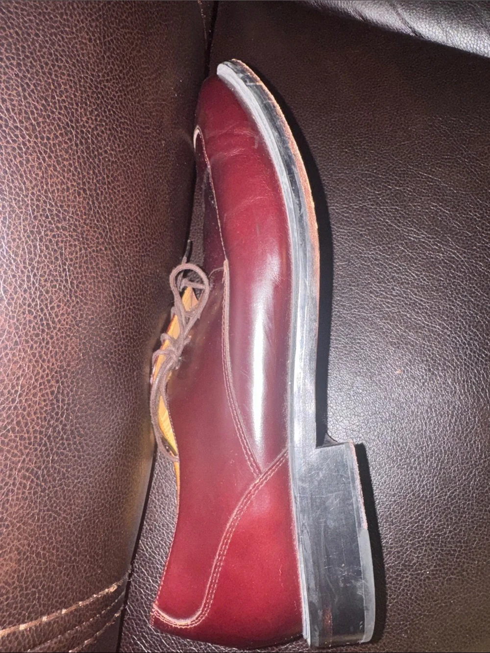 Rockport Burgundy Leather Split Toe Derby Dress Shoes APM1235E Men Size 10 1/2 W